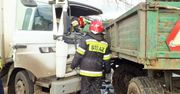 Wypadek ciągnika z samochodem ciężarowym