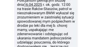 Pragnę serdecznie podziękować policjantom za zrozumienie