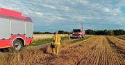 Pożar słomy w Karwosiekach - akcja strażaków!