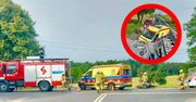 Wypadek w Cekanowie - motocyklista w szpitalu!