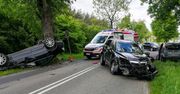 Poważny wypadek koło Margonina