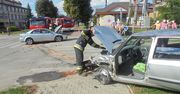 Zderzenie dwóch aut osobowych w centrum Kunowa