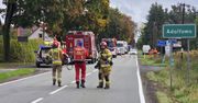 Wypadek w Adolfowie: pasażer ranny przez kamień spod ciężarówki