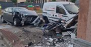Wypadek przed komendą Straży Pożarnej w Chodzieży