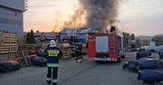 Ogromny pożar hali w Denkówku [Fotogaleria]