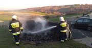 Pożar śmietnika na cmentarzu w miejscowości Mychów
