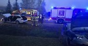 Zderzenie czołowe na DK10 w Drobinie. Jedna osoba trafiła do szpitala