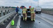 Wypadek drogowy na moście w Sandomierzu