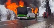 Pożar autobusu na Pomorzu – pasażerowie ewakuowani w ostatniej chwili