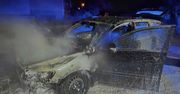W Gleśnie dziś w nocy palił się samochód