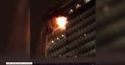 Pożar hotelu w Dublinie. Płonący fragment konstrukcji spadł z wysokości kilku pięter