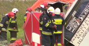 Wypadek autokaru w Konstantynowie. 2 osoby nie żyją, kilkadziesiąt jest rannych