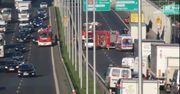 Ogromny korek na S8 o poranku. Zderzyły się dwie ciężarówki i auto osobowe