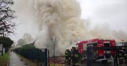 Ogromny pożar hurtowni na Dolnym Śląsku. Z ogniem walczy kilkanaście zastępów straży pożarnej