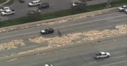 Karambol na autostradzie w Houston. Deski z ciężarówki zasypały jezdnię