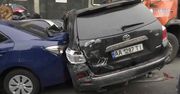 Karambol w centrum Kijowa. 17 zniszczonych aut, jedna osoba ranna