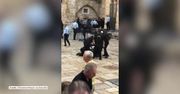 Demonstracja przed Bazyliką Grobu Pańskiego w Jerozolimie. Policja aresztowała mnicha koptyjskiego