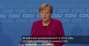 Kanclerz A. Merkel rezygnuje z polityki. Odejdzie z końcem kadencji w 2021 r.