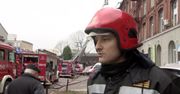 Pożar czterokondygnacyjnego budynku w Łodzi. Pracownicy ewakuowali się przed przyjazdem strażaków