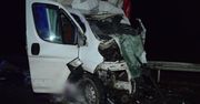 Dwie osoby zginęły w czołowym zderzeniu samochodów dostawczych na Podlasiu