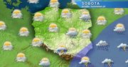 W sobotę chmury, również burzowe, i kolejne opady deszczu