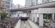 Gaz łzawiący na ulicach Hongkongu. Policja w Hongkongu rozpędziła demonstrację