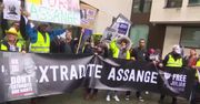 Protest zwolenników Juliana Assange’a w Londynie.