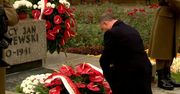 Prezydent Andrzej Duda złożył kwiaty przed pomnikami Ojców Niepodległości w Warszawie