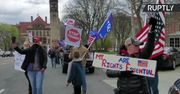 Protest w stolicy stanu Nowy Jork. Demonstranci domagają się otwarcia gospodarki