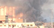 W portowej dzielnicy Bejrutu wciąż szaleje pożar po popołudniowej eksplozji