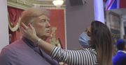 Figura woskowa Donalda Trumpa w Muezum Figur Woskowych Madame Tussaud gotowa na… grę w golfa