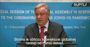 Jak pandemia wpłynie na świat. Sekretarz Generalny ONZ mówi o skutkach pandemii.