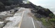 Fragment autostrady w Kalifornii osunął się do oceanu razem ze skarpą