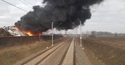 Pożar przy torowisku. Utrudnienia na trasie Poznań-Wrocław