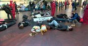 Protest Extinction Rebelion w łódzkim centrum handlowym