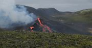 Z islandzkiego wulkanu wydobywa się lawa. Erupcja nie stanowi zagrożenia dla mieszkańców.