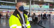 Tłumy podróżnych nie zachowywały dystansu na lotniku Chopina w Warszawie przed Wielkanocą