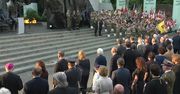 Prezydenci Duda i Trzaskowski przemawiali przed Pomnikiem Powstania Warszawskiego w przeddzień jego 77. rocznicy