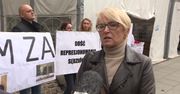 Protest przed krakowskim sądem przeciwko zdegradowaniu sędziów, którzy nie chcieli orzekać z nominatami neo-KRS