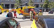 Śmigłowiec LPR lądował w centrum Warszawy. Ratownicy medyczni protestują trzeci dzień.
