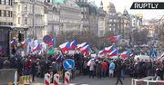 Protest w Pradze przeciwko obowiązkowym szczepieniom przeciwko COVID-19