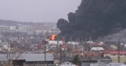 Potężny pożar po ataku na Lwów. Wcześniej słychać było syreny alarmowe