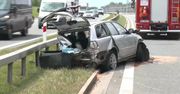 Wypadek na autostradzie A4 w Szczepanowie. Do szpitala trafiły dwie młode osoby
