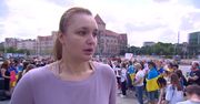 Protest Ukraińców w Poznaniu po wysadzeniu przez Rosjan tamy w Nowej Kachowce