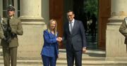 Premier Włoch w Warszawie. Spotkała się z Morawieckim w Łazienkach Królewskich