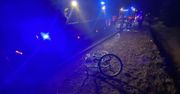 Potrącenie rowerzysty w miejscowości Karsy [Zdjęcia]
