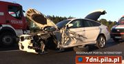 BMW poważnie zniszczone po wypadku na obwodnicy