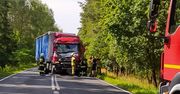 Zderzenie dwóch ciężarówek. DK11 zablokowana