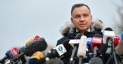 Prezydent Andrzej Duda na miejscu eksplozji rakiety w Przewodowie