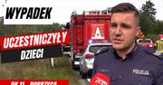 Wypadek busa z dziećmi na DK11 w Dobrzycy